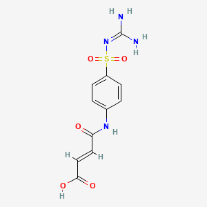 molecular formula C11H12N4O5S B1365447 (E)-4-[4-(diaminomethylideneamino)sulfonylanilino]-4-oxobut-2-enoic acid 