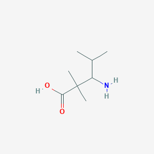molecular formula C8H17NO2 B13654498 3-Amino-2,2,4-trimethylpentanoic acid 