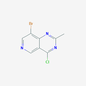 molecular formula C8H5BrClN3 B13654511 8-Bromo-4-chloro-2-methylpyrido[4,3-d]pyrimidine 