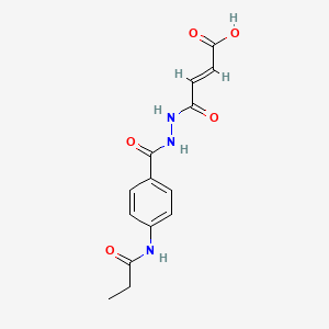 molecular formula C14H15N3O5 B1365452 4-Oxo-4-{2-[4-(propanylamino)benzoyl]hydrazino}-2-butenoic acid 