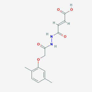 molecular formula C14H16N2O5 B1365453 (2E)-4-{2-[(2,5-dimethylphenoxy)acetyl]hydrazinyl}-4-oxobut-2-enoic acid 