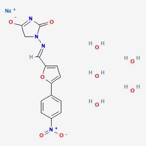 molecular formula C14H19N4NaO10 B13654578 Dantrolene sodium hemiheptahydrate 