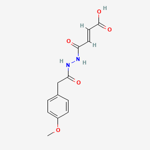 molecular formula C13H14N2O5 B1365458 (2E)-3-{N-[2-(4-methoxyphenyl)acetylamino]carbamoyl}prop-2-enoic acid 