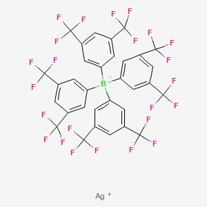 molecular formula C32H12AgBF24 B13654586 Silver(I) tetrakis(3,5-bis(trifluoromethyl)phenyl)borate 