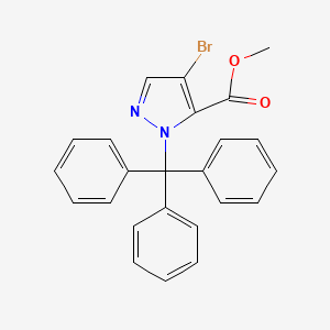 molecular formula C24H19BrN2O2 B13654599 Methyl 4-bromo-1-trityl-1H-pyrazole-5-carboxylate 