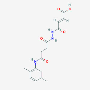 (E)-4-[2-[4-(2,5-dimethylanilino)-4-oxobutanoyl]hydrazinyl]-4-oxobut-2-enoic acid