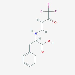 molecular formula C13H12F3NO3 B1365462 3-Phenyl-2-[(4,4,4-trifluoro-3-oxobut-1-enyl)amino]propanoic acid 