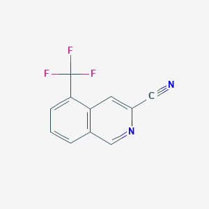 molecular formula C11H5F3N2 B13654630 5-(Trifluoromethyl)isoquinoline-3-carbonitrile 