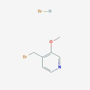 molecular formula C7H9Br2NO B13654635 4-(Bromomethyl)-3-methoxypyridine hydrobromide 