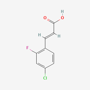 molecular formula C9H6ClFO2 B1365468 4-Chloro-2-fluorocinnamic acid CAS No. 202982-65-8