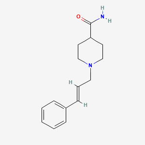 molecular formula C15H20N2O B1365470 1-[(E)-3-phenylprop-2-enyl]piperidine-4-carboxamide 