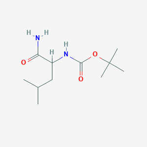 molecular formula C11H22N2O3 B13654708 1,1-Dimethylethyl N-[1-(aminocarbonyl)-3-methylbutyl]carbamate CAS No. 96928-99-3