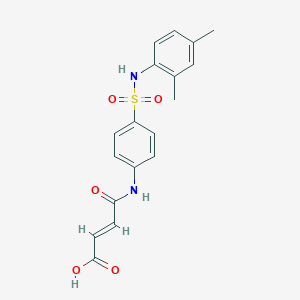molecular formula C18H18N2O5S B1365471 (E)-4-[4-[(2,4-dimethylphenyl)sulfamoyl]anilino]-4-oxobut-2-enoic acid 