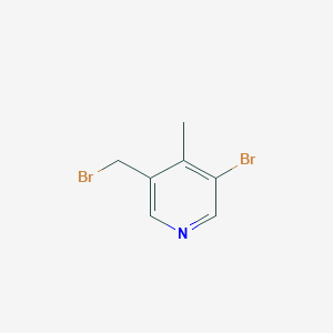 molecular formula C7H7Br2N B13654762 3-Bromo-5-(bromomethyl)-4-methylpyridine 