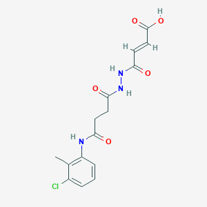 molecular formula C15H16ClN3O5 B1365481 (E)-4-[2-[4-(3-chloro-2-methylanilino)-4-oxobutanoyl]hydrazinyl]-4-oxobut-2-enoic acid 