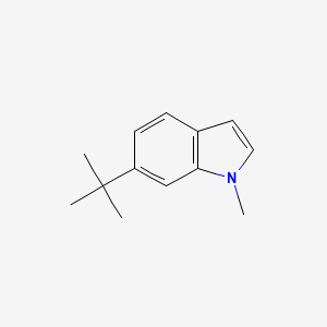 molecular formula C13H17N B13654819 6-(tert-Butyl)-1-methyl-1H-indole 