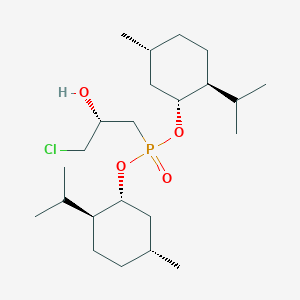 molecular formula C23H44ClO4P B13654878 Bis((1r,2s,5r)-2-isopropyl-5-methylcyclohexyl) ((r)-3-chloro-2-hydroxypropyl)phosphonate CAS No. 945652-59-5