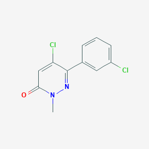 molecular formula C11H8Cl2N2O B1365495 5-Chloro-6-(3-chlorophenyl)-2-methylpyridazin-3(2H)-one CAS No. 849021-00-7