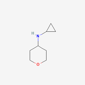 molecular formula C8H15NO B1365496 N-cyclopropyltetrahydro-2H-pyran-4-amine CAS No. 211814-16-3