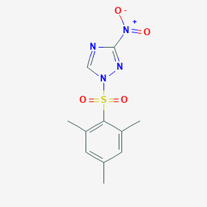 molecular formula C11H12N4O4S B013655 1-(Mesitylsulfonyl)-3-nitro-1h-1,2,4-triazole CAS No. 74257-00-4