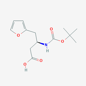 molecular formula C13H19NO5 B1365504 (R)-3-((tert-butoxycarbonyl)amino)-4-(furan-2-yl)butanoic acid CAS No. 270596-33-3