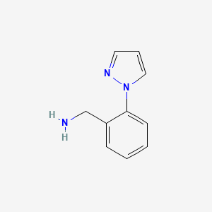 molecular formula C10H11N3 B1365511 2-(1H-Pyrazol-1-yl)benzylamine CAS No. 449758-13-8