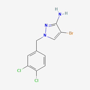 molecular formula C10H8BrCl2N3 B1365520 4-bromo-1-(3,4-dichlorobenzyl)-1H-pyrazol-3-amine CAS No. 895929-98-3