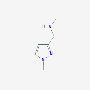 molecular formula C6H11N3 B1365521 N-methyl-1-(1-methyl-1H-pyrazol-3-yl)methanamine CAS No. 871825-57-9