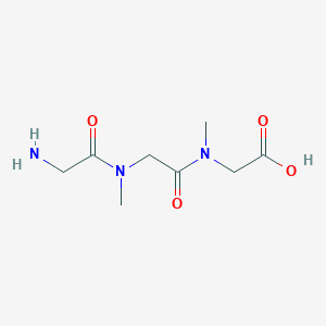 molecular formula C8H15N3O4 B1365524 H-Gly-Sar-Sar-OH 