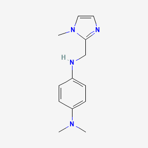 molecular formula C13H18N4 B13655275 n1,n1-Dimethyl-n4-((1-methyl-1h-imidazol-2-yl)methyl)benzene-1,4-diamine 