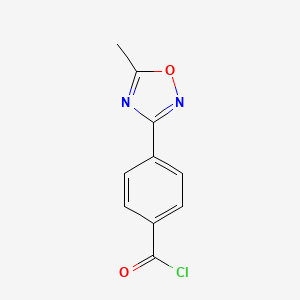 molecular formula C10H7ClN2O2 B1365528 4-(5-Methyl-1,2,4-oxadiazol-3-yl)benzoyl chloride CAS No. 222541-76-6