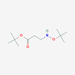molecular formula C11H23NO3 B13655381 Tert-butyl3-[(tert-butoxy)amino]propanoate 