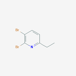 molecular formula C7H7Br2N B13655422 2,3-Dibromo-6-ethylpyridine 