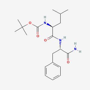 tert-butyl N-[(2S)-1-[[(2S)-1-amino-1-oxo-3-phenylpropan-2-yl]amino]-4-methyl-1-oxopentan-2-yl]carbamate
