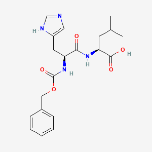 molecular formula C20H26N4O5 B1365554 Z-His-Leu-OH 