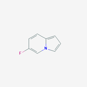 molecular formula C8H6FN B13655555 6-Fluoroindolizine 