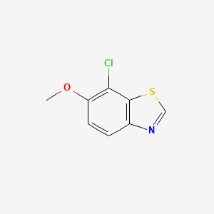 molecular formula C8H6ClNOS B13655628 7-Chloro-6-methoxybenzo[d]thiazole 