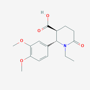 (2S,3S)-2-(3,4-dimethoxyphenyl)-1-ethyl-6-oxopiperidine-3-carboxylic acid