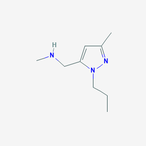 molecular formula C9H17N3 B1365571 N-methyl-1-(3-methyl-1-propyl-1H-pyrazol-5-yl)methanamine CAS No. 956208-04-1