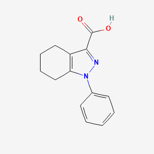 molecular formula C14H14N2O2 B1365574 1-phenyl-4,5,6,7-tetrahydro-1H-indazole-3-carboxylic acid CAS No. 32275-63-1