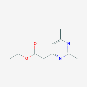 molecular formula C10H14N2O2 B13655749 Ethyl 2-(2,6-dimethylpyrimidin-4-yl)acetate 