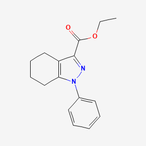 molecular formula C16H18N2O2 B1365575 ethyl 1-phenyl-4,5,6,7-tetrahydro-1H-indazole-3-carboxylate CAS No. 93019-39-7