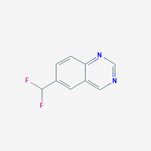 molecular formula C9H6F2N2 B13655775 6-(Difluoromethyl)quinazoline 
