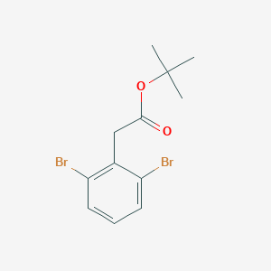 molecular formula C12H14Br2O2 B13655809 tert-Butyl 2-(2,6-dibromophenyl)acetate 