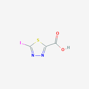 molecular formula C3HIN2O2S B13655815 5-Iodo-1,3,4-thiadiazole-2-carboxylic acid 