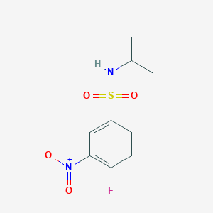 molecular formula C9H11FN2O4S B1365584 4-fluoro-3-nitro-N-(propan-2-yl)benzene-1-sulfonamide 