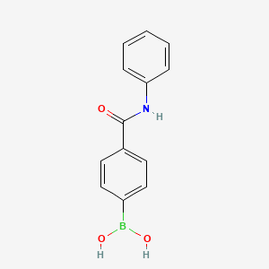 molecular formula C13H12BNO3 B1365590 (4-(Phenylcarbamoyl)phenyl)boronic acid CAS No. 330793-45-8