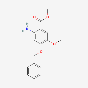molecular formula C16H17NO4 B1365592 Methyl 2-amino-4-(benzyloxy)-5-methoxybenzoate CAS No. 61032-42-6
