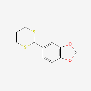 molecular formula C11H12O2S2 B1365598 1,3-Benzodioxole, 5-(1,3-dithian-2-yl)- CAS No. 56579-86-3