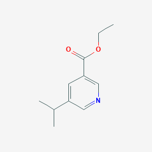 molecular formula C11H15NO2 B13656025 Ethyl 5-isopropylnicotinate 